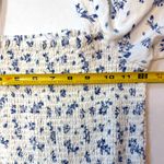 House of Harlow Linen Smocked Bodice Square Neck Floral Cottage Coquette Soft XS White Photo 12