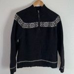 IZOD Black And White Quarter Zip Sweater Christmas/Holiday Sweater Size Medium Photo 0