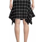 St. John New! Eyelash Tweed Windowpane Skirt Black Sz 6 $595 Photo 1