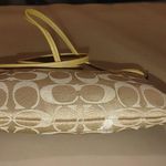 Coach Signature Logo Poppy Beige Yellow Crossbody Wristlet Purse Convertible Photo 6