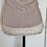 Banana Republic Knit Top XS Crochet Eyelet Linen Blend Lace Embroidered Wrap Photo 0