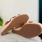 Cole Haan Crystal Wedge Leather Espadrille Strap Sandal, Brown, Size 11, NWOB Photo 13