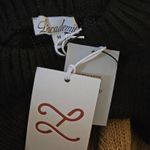 L'Academie NWT Dagan Color Block Crewneck in Black Brown Sweater M Photo 5