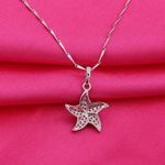 ✨3xHP✨Clear White Starfish Sea Necklace✨ Silver Photo 3