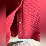 Chico's Jones NY burgundy Red Textured Button-Up Shirt/Shacket, quilted, casual, comfy Photo 3