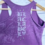 Vintage Y2K Black Label Pink Purple Graphic Racerback Tank Top Size Medium Moto Photo 5