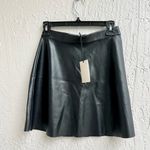 Elan vegan leather black A line mini skirt small new with tags Photo 1