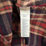 I Love H81  Blue Flannel Plaid Button Up Cotton Patch Western Patch Cowgirl Large Photo 8