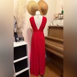 Lulus  Women's Red Heavenly Hues Magenta Maxi Dress Size Small V Neck Sleeveless Photo 7
