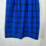 Pendleton Vintage Blue Plaid 100% Virgin Wool Skirt Size 12 Photo 4