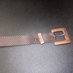 Chic Brown Textured Faux Leather Adjustable Belt Women's Size 8 Photo 4