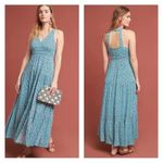Maeve  Anthropologie Mabel Maxi Dress Tiered Teal Vacation Resortwear Summer Photo 7
