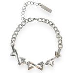 Link Chain Bracelet for Men Women Streetwear Punk Hip Hop Unisex Style Silver Photo 0