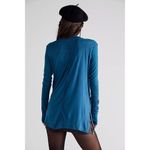 Free People  teal Fresh and Clean long sleeve shirt, M, NWT Photo 8