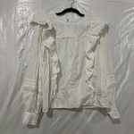 Ted Baker Ivory Silais Double Frill Blouse Size 6 US $325 White Photo 1