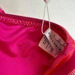 Trina Turk Marai Swimsuit Set One Shoulder Ruffle Pink Striped Padded US 10 NWT Photo 7