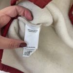 L.L. Bean Signature Cream Sherpa Fleece Pullover Women's Small Quarter Zip Red Photo 8