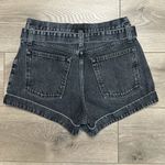 Abercrombie & Fitch Natural High Rise Black Belted Jean Shorts Size 28 Photo 3
