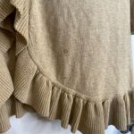 Magaschoni Cashmere Blend Ruffle Cardigan Tan Shabby Chic Size Small READ Photo 5
