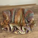 Vintage Grace Chuang Metallic Rainbow Clutch Purse Gold Lining Evening Bag Photo 7