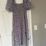 ASTR  The Label Lavender Floral Ruffle Midi Dress Photo 6