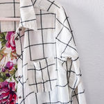 Soft Surroundings Soft Surroundings Gardenside Windowpane Cream Floral Tunic Shirt Dress XS Photo 5