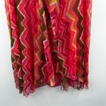 Sundance  Pink, Green, Orange Zig Zag Chevron Print Flowy‎ Maxi Skirt Size 10 Photo 2