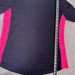 Sail To Sable  Women's Wool Blend Pullover Sweater Size L Navy Pink Crew Neck Photo 7