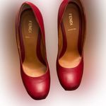 Fendi Decolette Nappa Red Platform Pump Sz 38 Photo 4