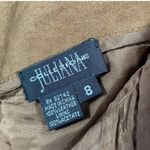 Juliana Collezione 100% Suede Leather Pants Women's 8 Brown Bootcut High Rise Tan Photo 6