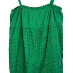 MODA International 100% Cotton Green Eyelet Lined Tank Mini Dress Size M Size M Photo 0