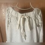 Active USA  Off-The-Shoulder Distressed Long-Sleeve Crewneck Photo 1