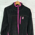 Breast Cancer Awareness Fleece Zip Up Sweater Jacket Womens size 2X Pink Ribbon Black Photo 2