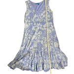 Fresh Produce Lavender White Floral Swirl Pattern 100% Cotton Tank Dress Sz S Photo 6
