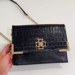 Ann Taylor Delancy Black Leather Chain Strap Crossbody Bag Photo 2