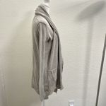 AllSaints Shawl Collar Exposed Seam Drape Cardigan Sweater Pockets Gray size 8 Photo 3