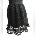 Sugar+Lips Black All My Love Plunging Crochet Lace Dress Photo 5