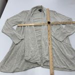 Nicole Miller  Cardigan Womens Medium‎ Grey Open Front Knit Sweater Pockets Photo 4