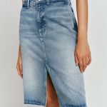 Reformation Dyani Denim Midi Skirt Size 25 Photo 0