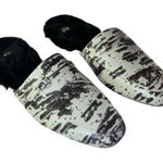Zac Posen Women's Animal Print Faux Fur Lined Mules Slides Slip On Shoes 9.5 Photo 0