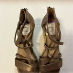 Eileen Fisher  Sandals Gold Wanda Metallic Leather Espadrille Sz 9.5 NWT No Box Photo 3