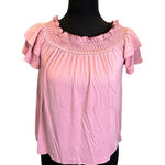 American Eagle Outfitters Pink Off the Shoulder Blouse Size S soft&sexy T Photo 0