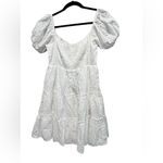 Princess Polly Lavine Babydoll Eyelet Mini Dress White Flared Sz US 6 NWT Photo 5