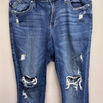 Rock & Republic Womens Jeans Distressed Medium Wash Cropped Capri Size 10 Photo 0