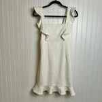 Bardot  Revolve Ashley Frill Mini Dress White, Open Back size 6 H39 Photo 5