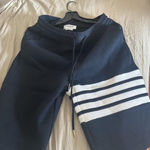& Other Stories Thom Browne Bermuda 4-Bar Navy Blue Sweat Shorts Size 3 / S Photo 0