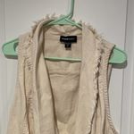 Fifteen Twenty  ombré cream draped cotton frayed vest medium Photo 5