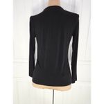 Michael Kors  Black Blouse Sz S Gold Tone Logo Hardware NWT Keyhole Neck Photo 6