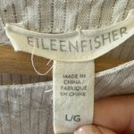 Eileen Fisher  Linen Shirt Dress sz Large Cream Striped Natural Organic Lagenlook Photo 5