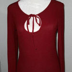 SKIMS  Ruby Red Long Sleeve Tie Front Long Sleeve Size Small (Worn few times) Photo 0